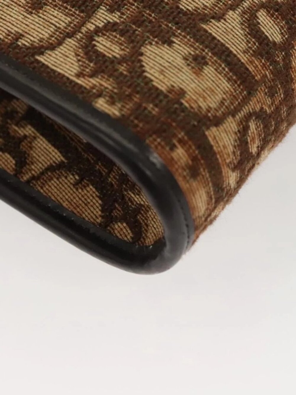 Christian Dior Trotter Canvas Chain Shoulder Bag Brown Gold Auth 117785 - Picture 12 of 15